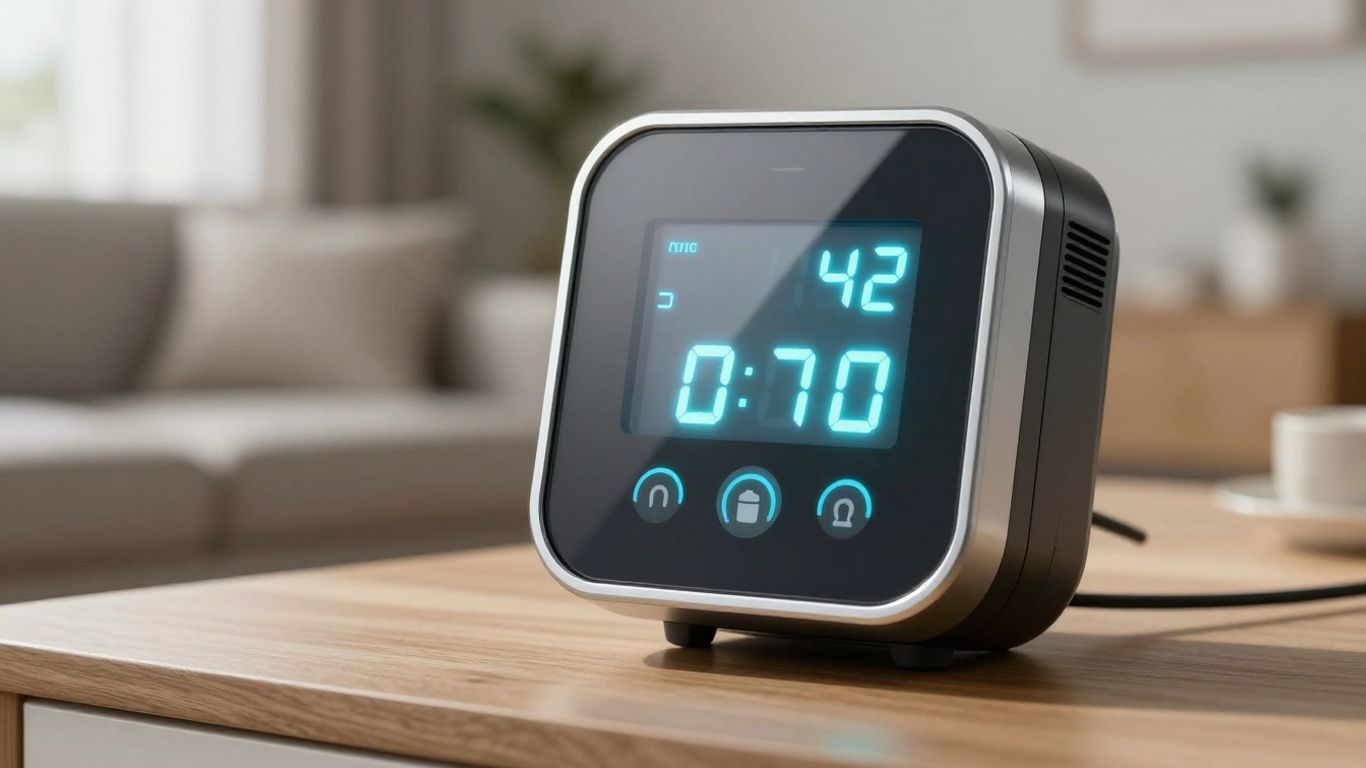 Compteur d'eau connecté dans un environnement domestique.