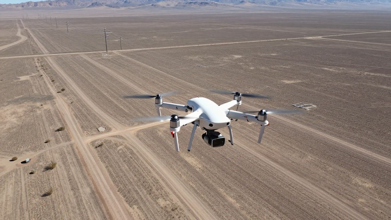Drone inspecting California's linear assets