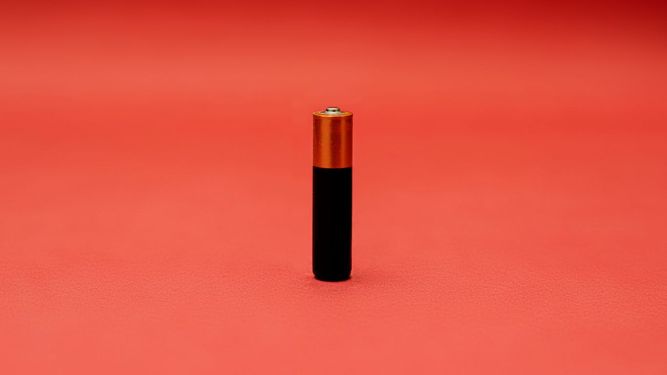 Close-up of a high-capacity robot battery
