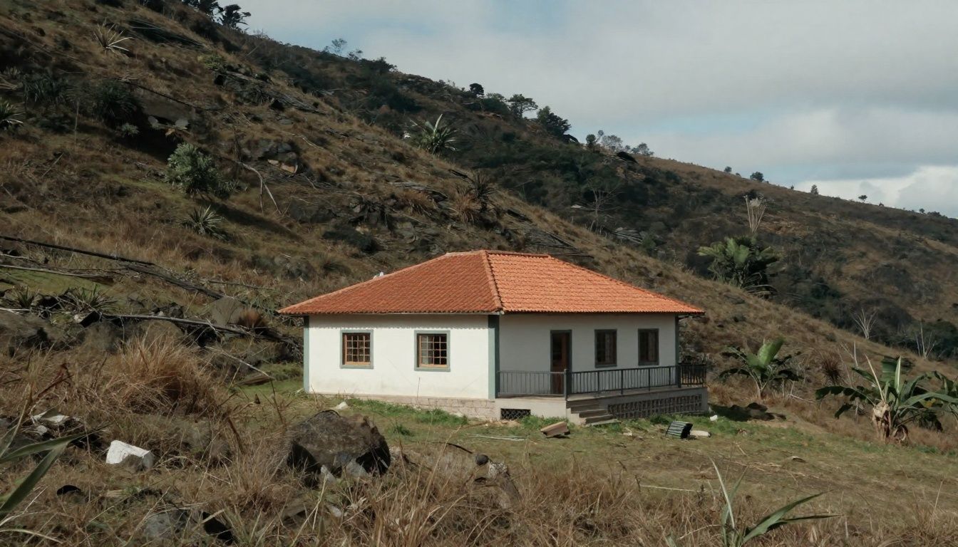 Base construida em uma montanha desolada