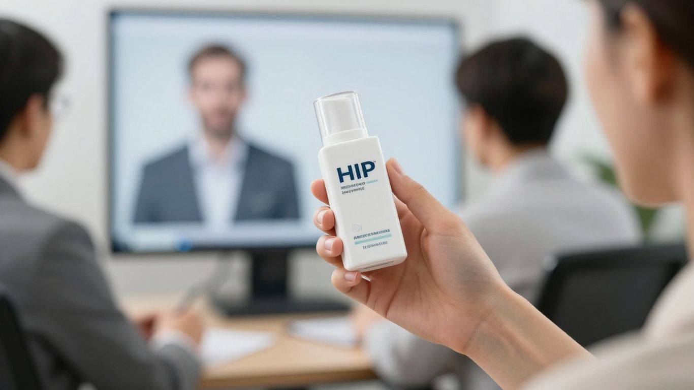 Person holding bHIP product, business opportunity