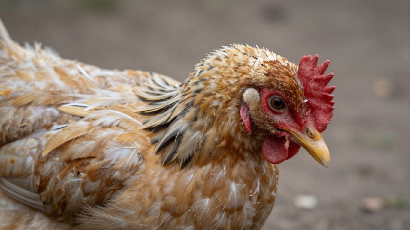 Chory ptak z nastroszonymi piórami.