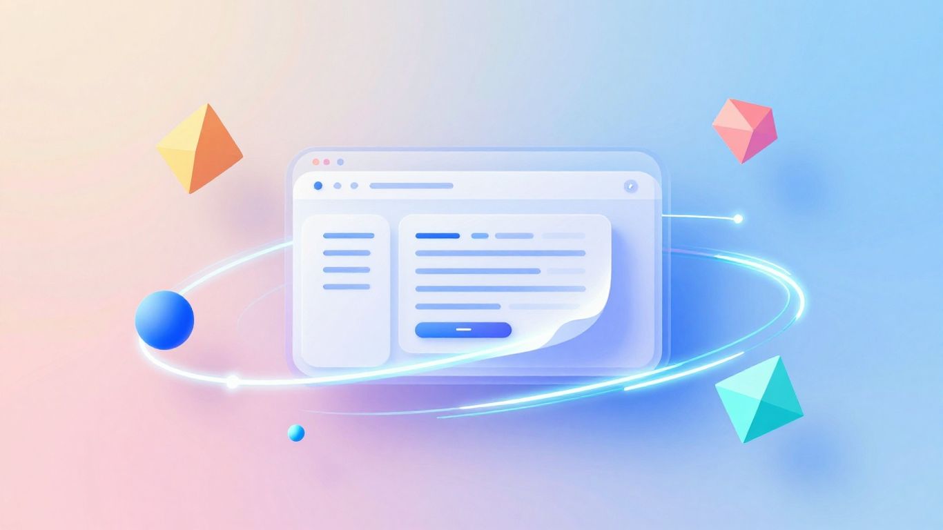 Abstract visualization of AI website creation