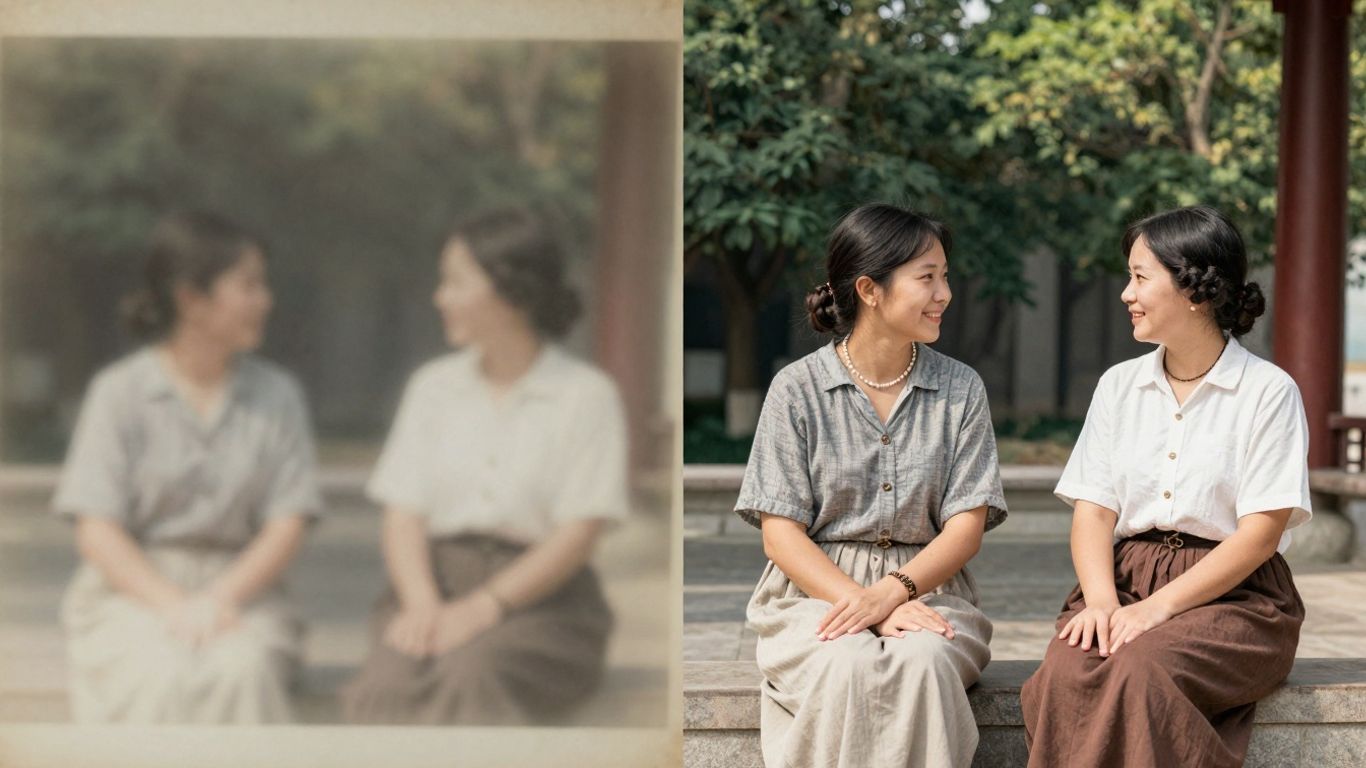 Foto antiga restaurada com PhotoDirector