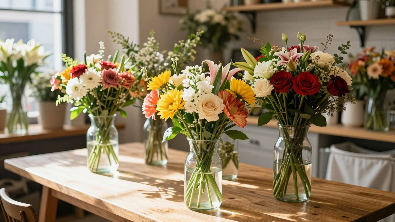 Bouquets for a festive celebration