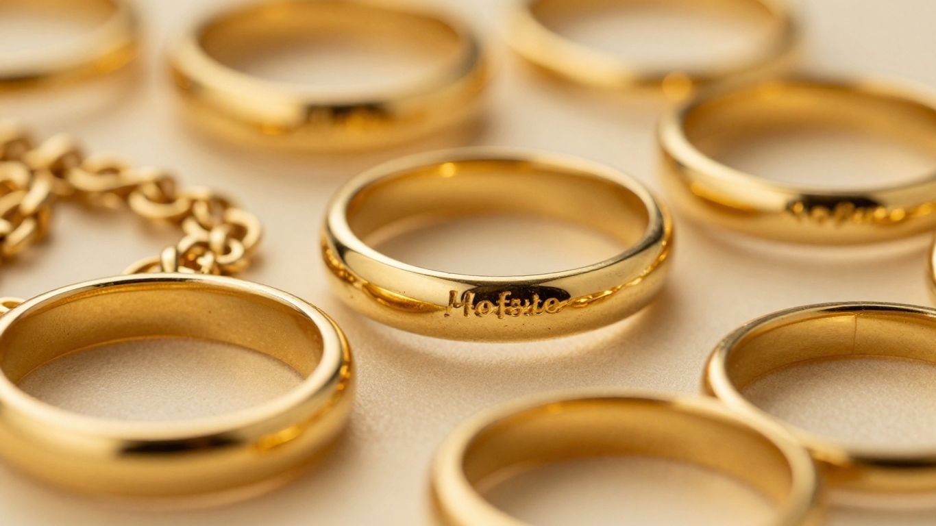 闪亮的 18k 金首饰