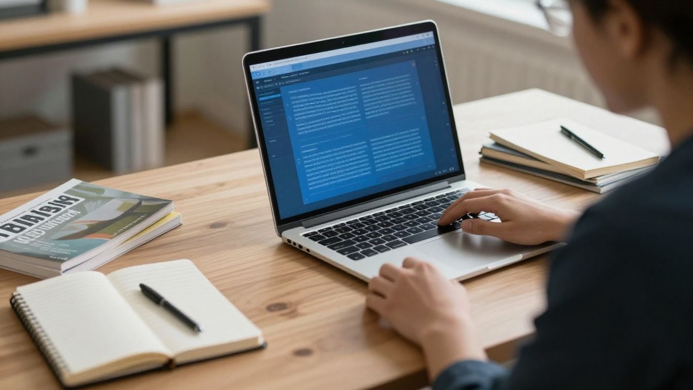Writer refining an AI-assisted SEO content draft