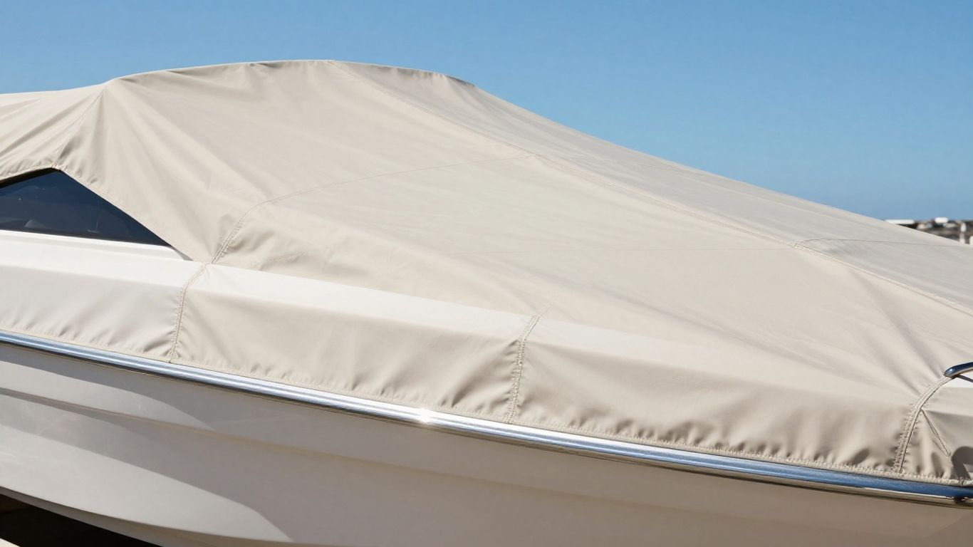Custom canvas boat cover on a boat in South Africa.