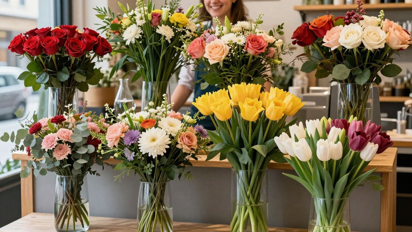 Colorful flowers arranged for celebrations