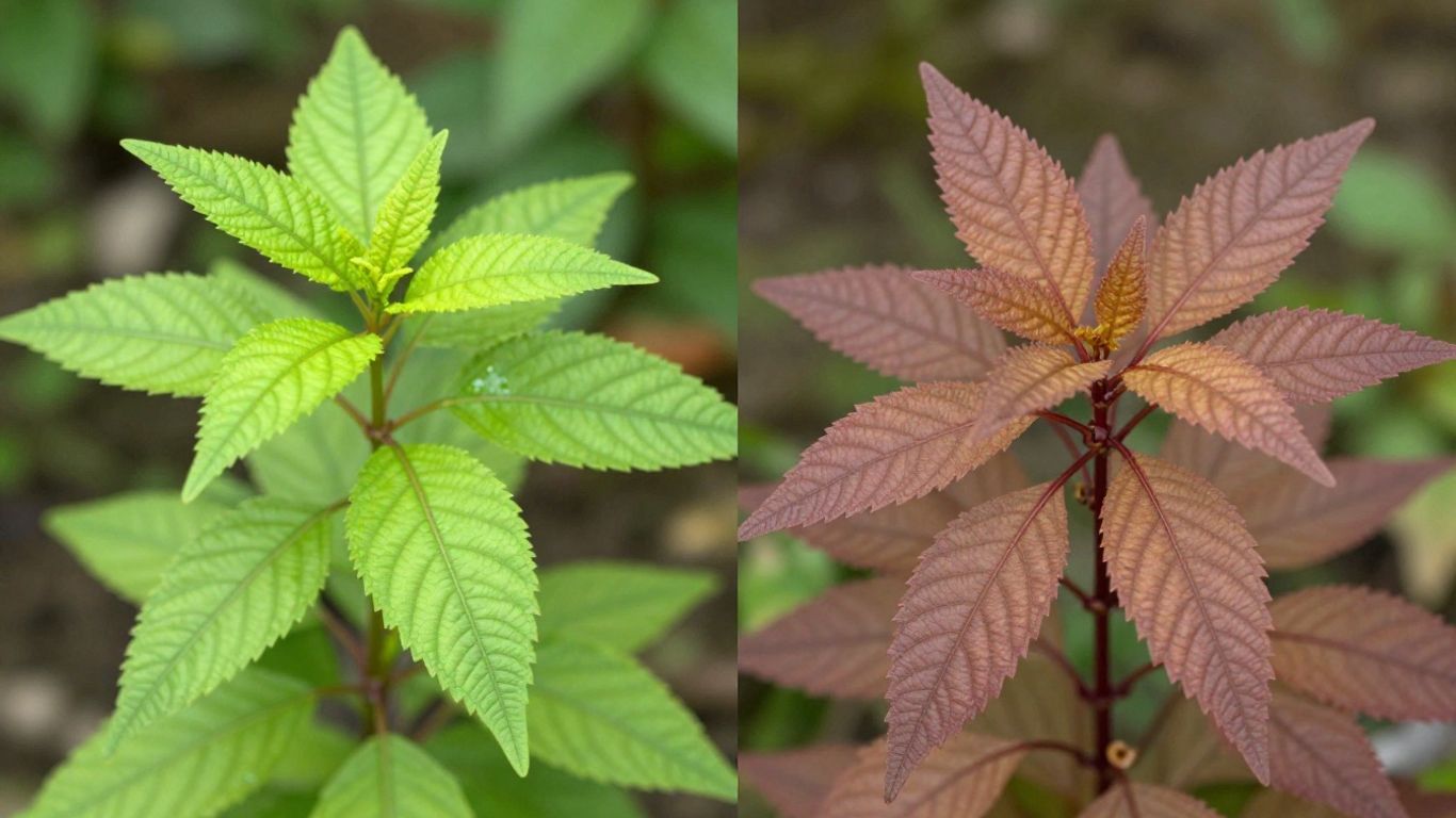 Ecdysterone and Turkesterone plants side-by-side.