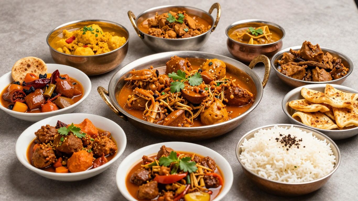 Authentic Indian food platter