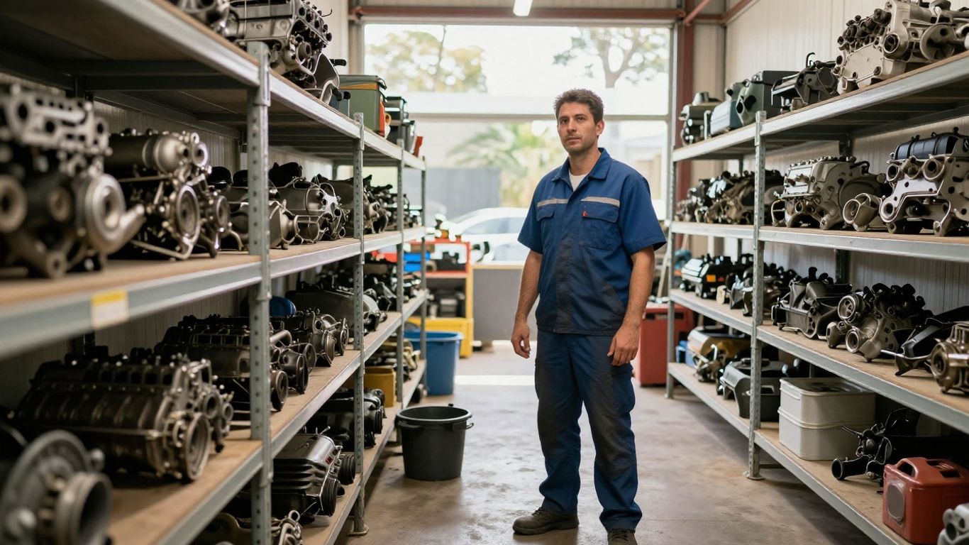 Professional staff inspecting salvaged car parts in Sydney