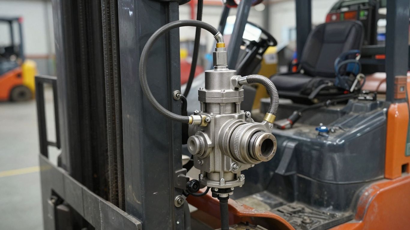 ปั๊มไฮดรอลิกติดตั้งบนรถโฟล์คลิฟท์ในโรงงาน