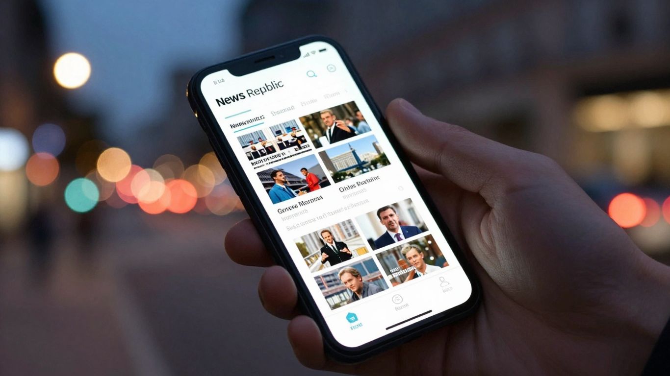 Application News Republic sur un smartphone