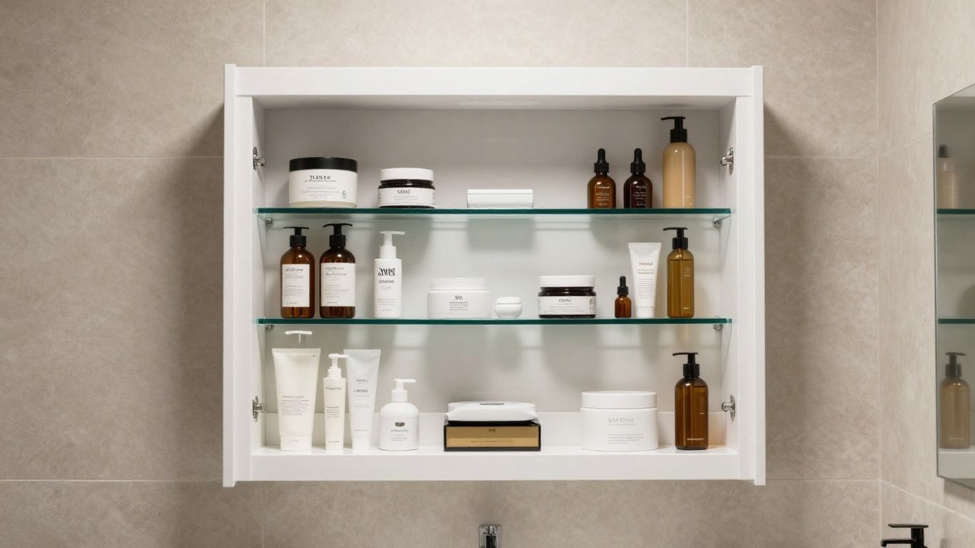 Custom recessed bathroom medicine cabinet