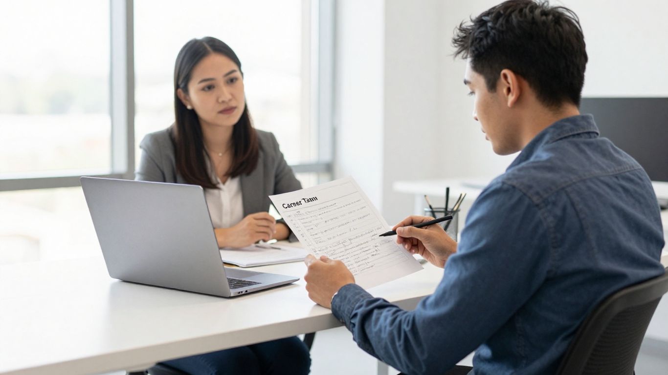 Employee preparing for a thoughtful career conversation