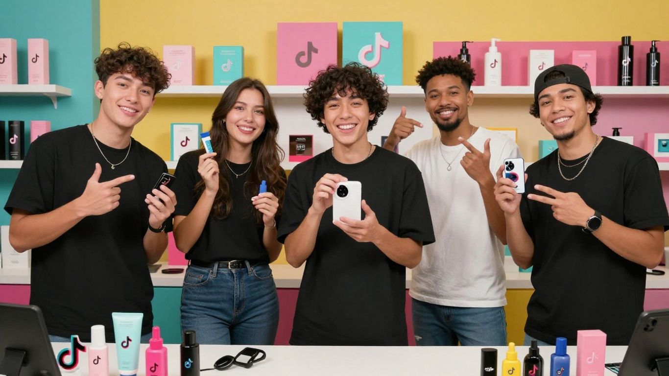 TikTok Shop ads with creators and products.