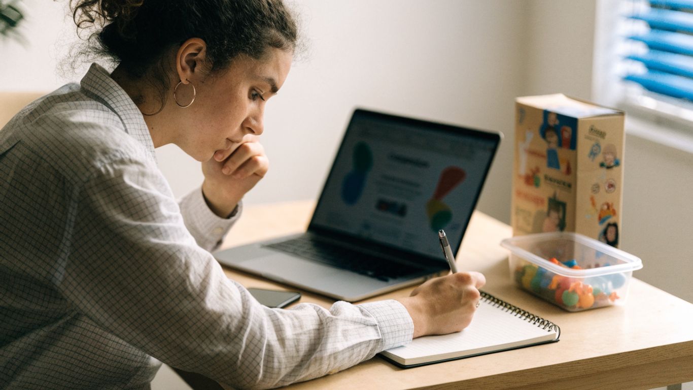 A creator planning a giveaway campaign at a bright desk