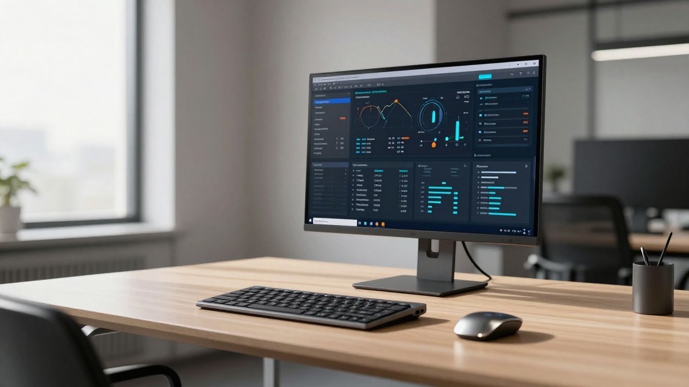 Lead generation dashboard on a computer screen.