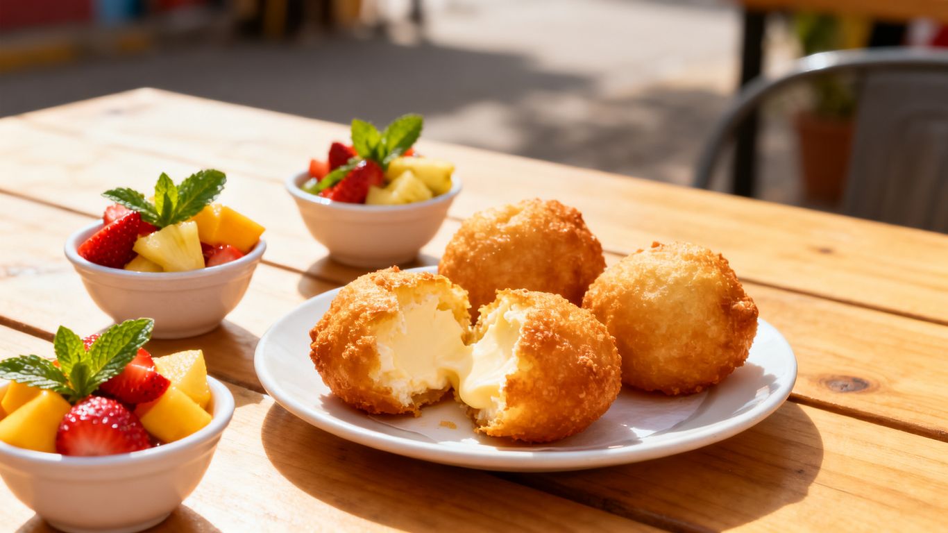 A diverse selection of local street snacks