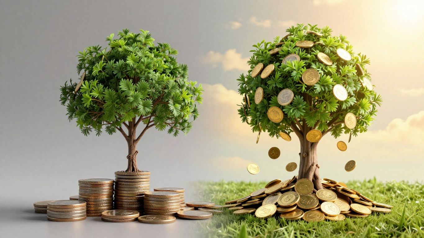 Money tree symbolizing inheritance tax differences across countries.