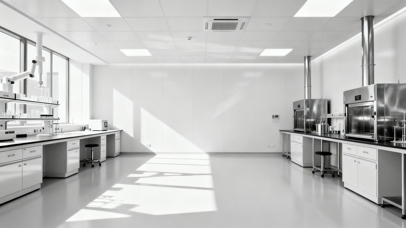 A clean, sterile laboratory environment