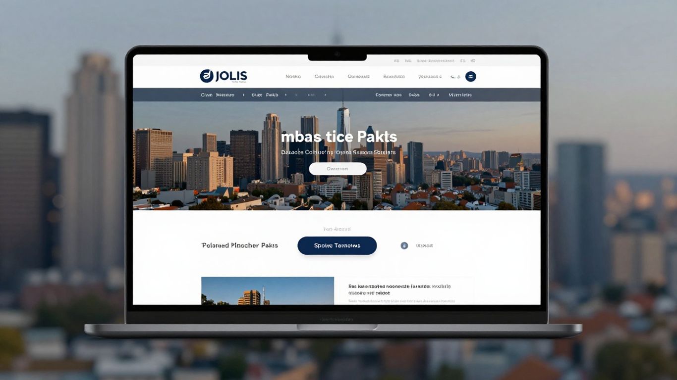 Mobile website on a smartphone screen