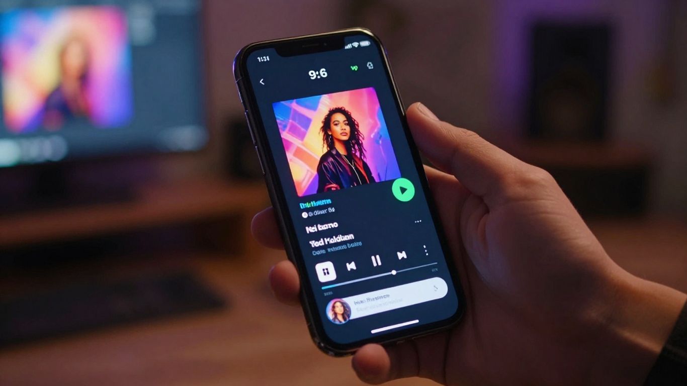 Vertical mobile video content on a smartphone screen