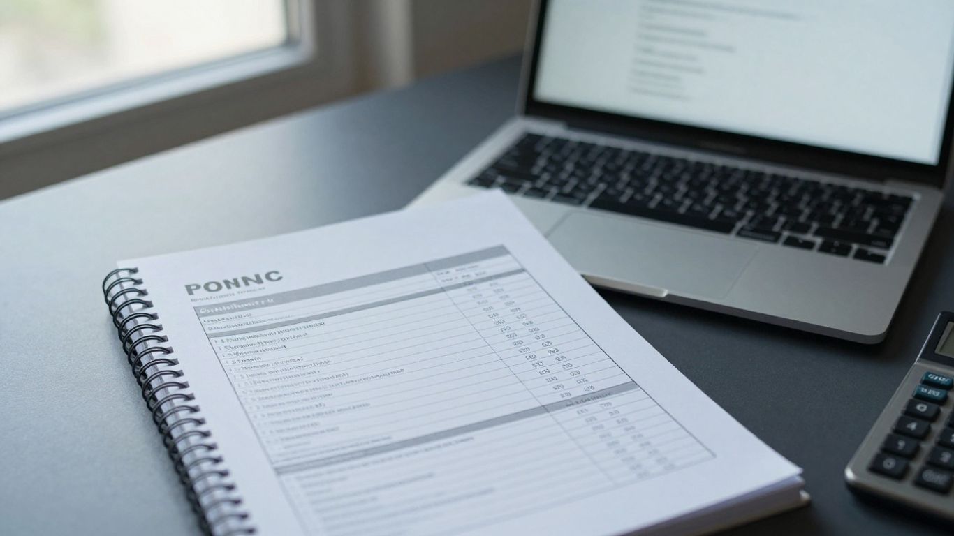 Bank statement PDF beside spreadsheet