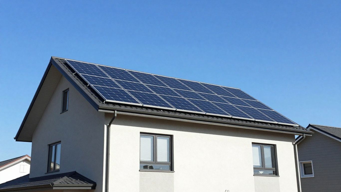 Landscape showing solar panels