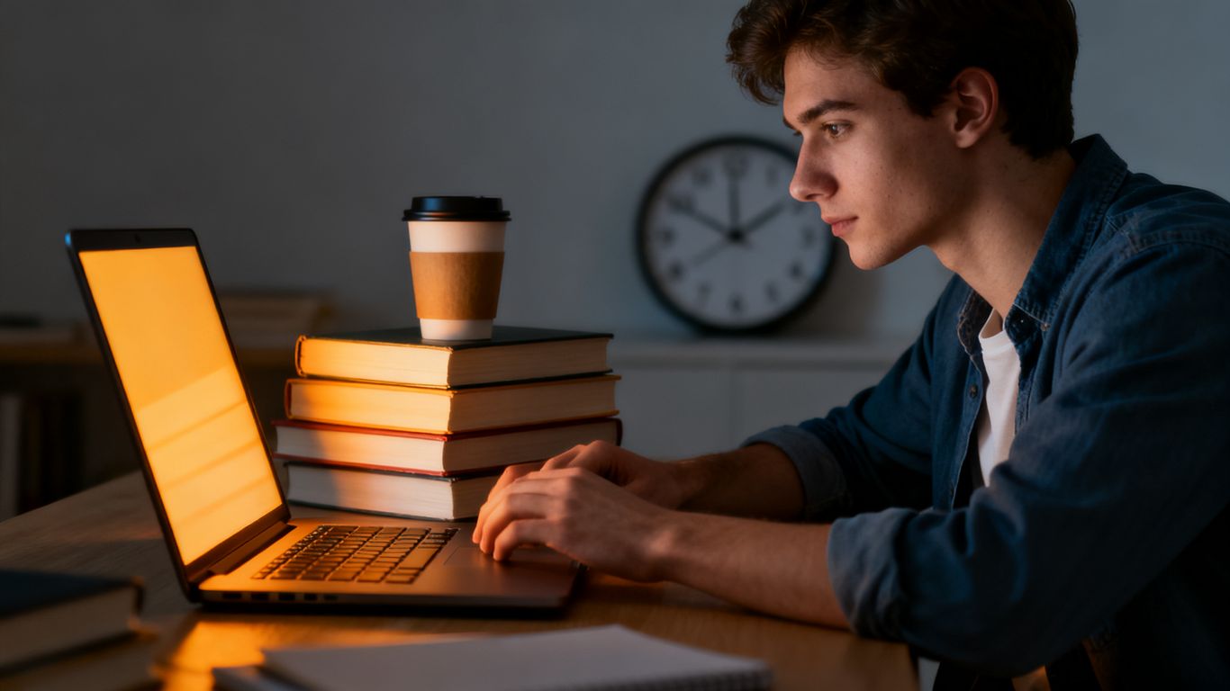Student time blocking for online studies with a full-time job.