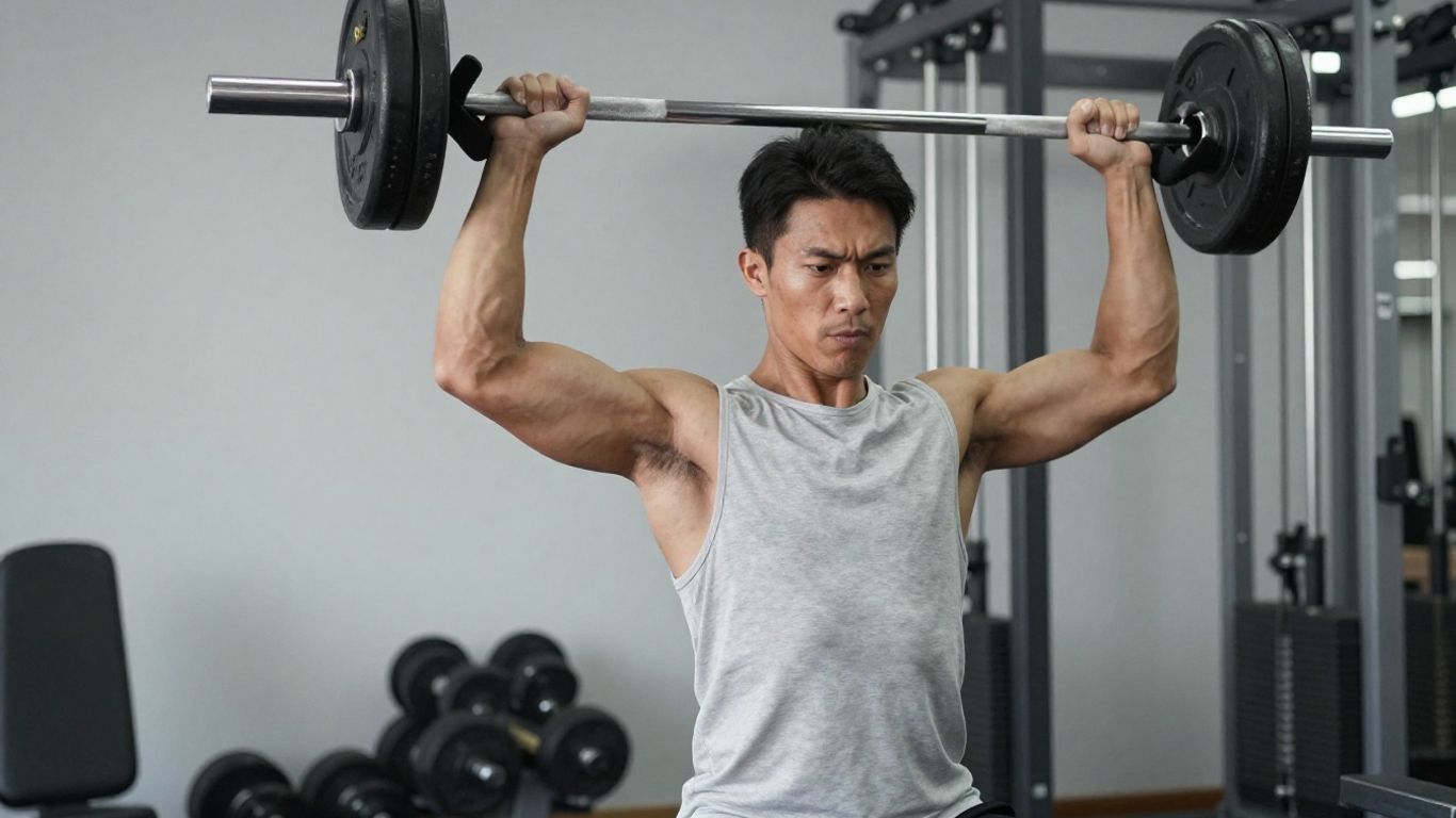 Person doing a strengthening workout exercise.