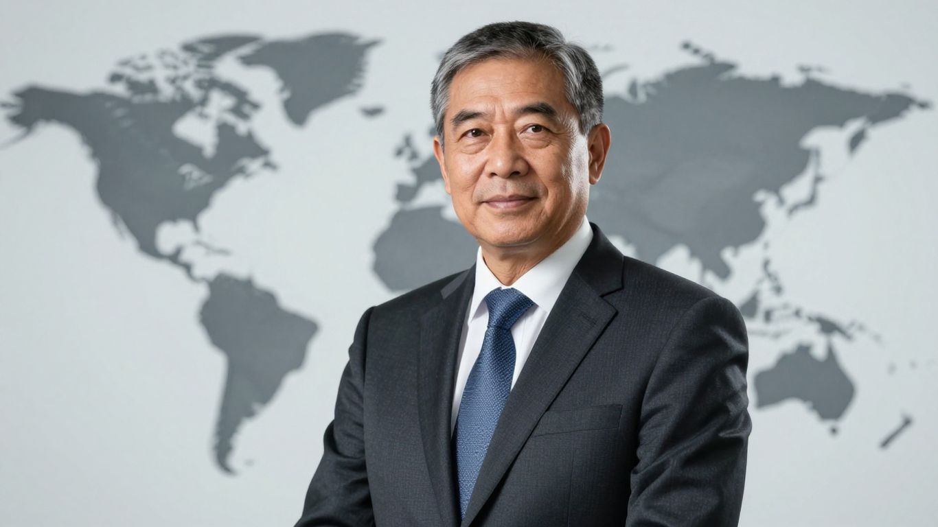 Porsche executive in formal attire.