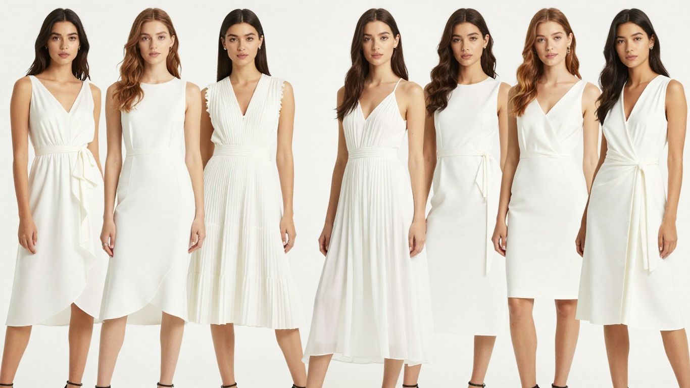 Chic white ASOS dresses on stylish women