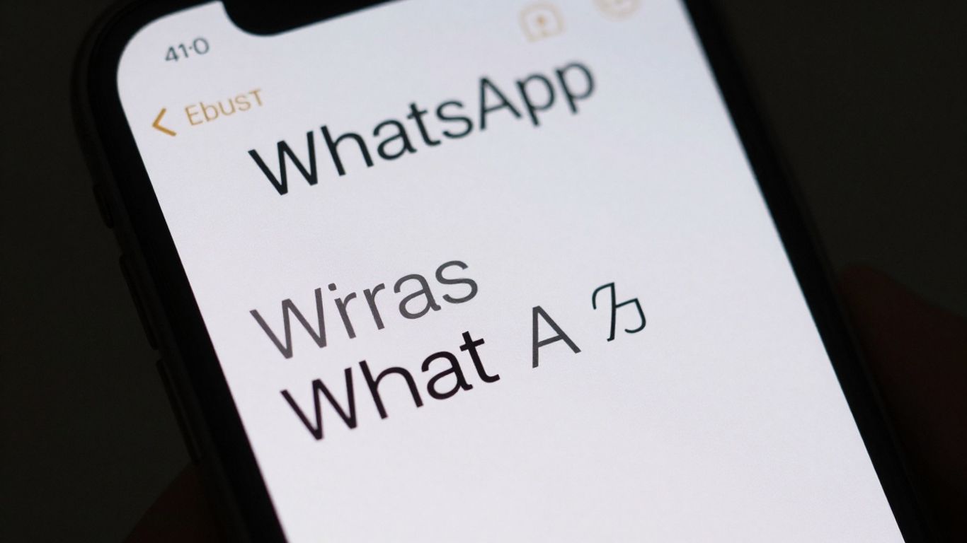 WhatsApp status com fonte personalizada.