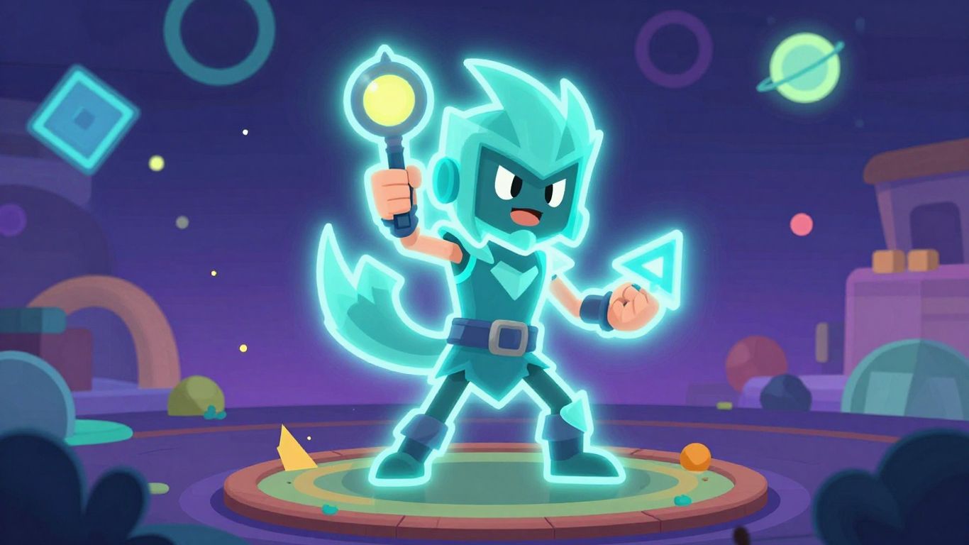 Poxel.io game arena with warrior character