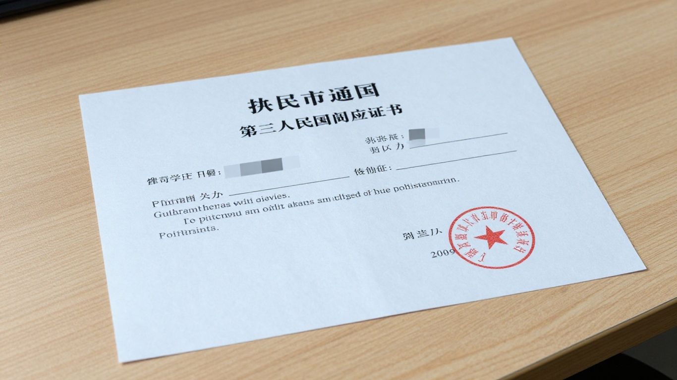 Certificado de salud en papel oficial