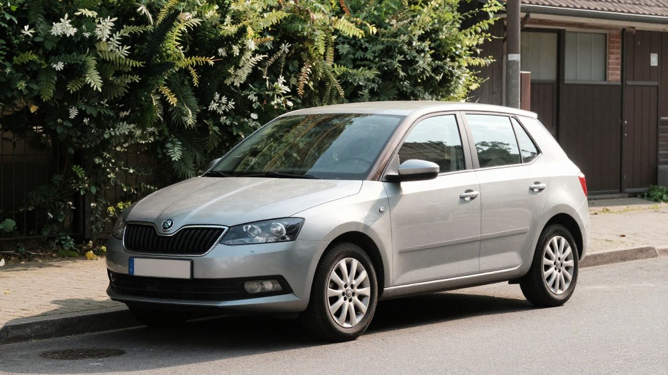 Škoda Fabia auf ruhiger Stadtstraße