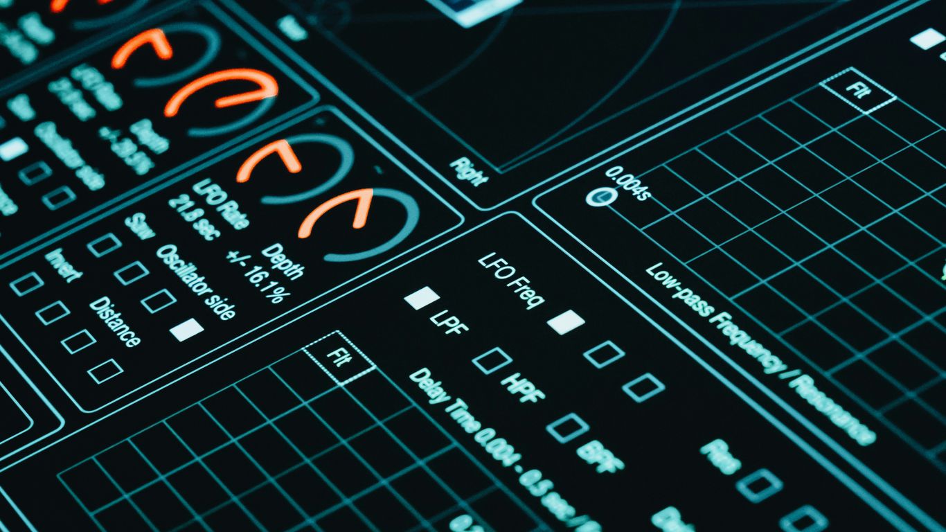 A close up view of a sound board