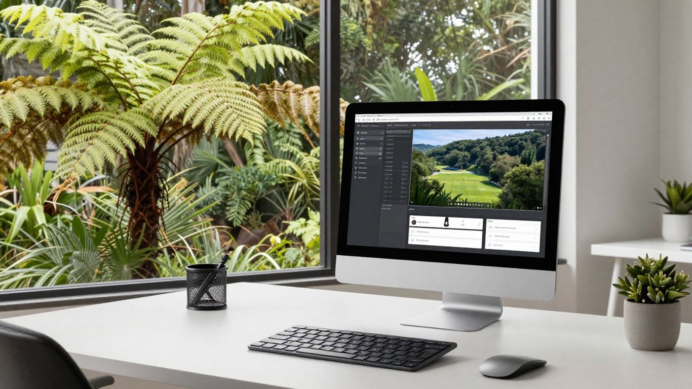 Intelligent digital screen showing growth trends