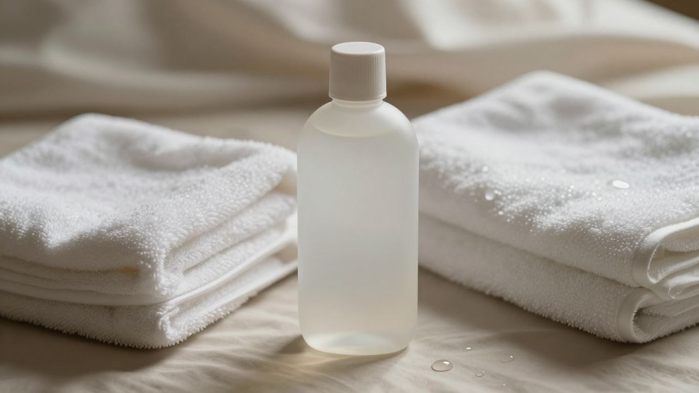 Silky lubricant bottle beside soft towels