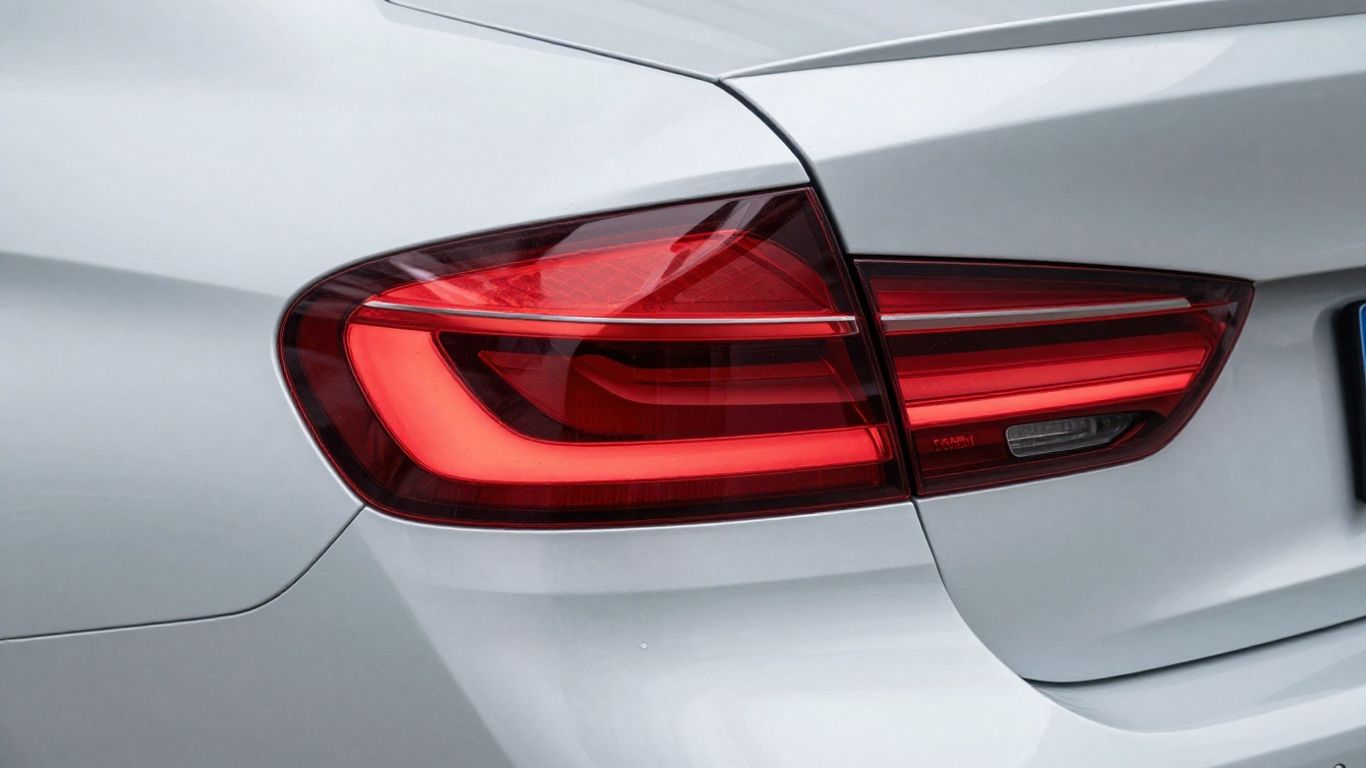 A close-up of a tail light assembly on a vehicle