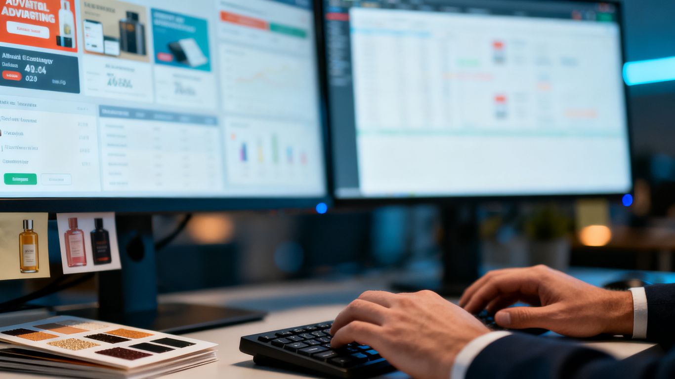 Analyst reviewing automated Amazon advertising performance