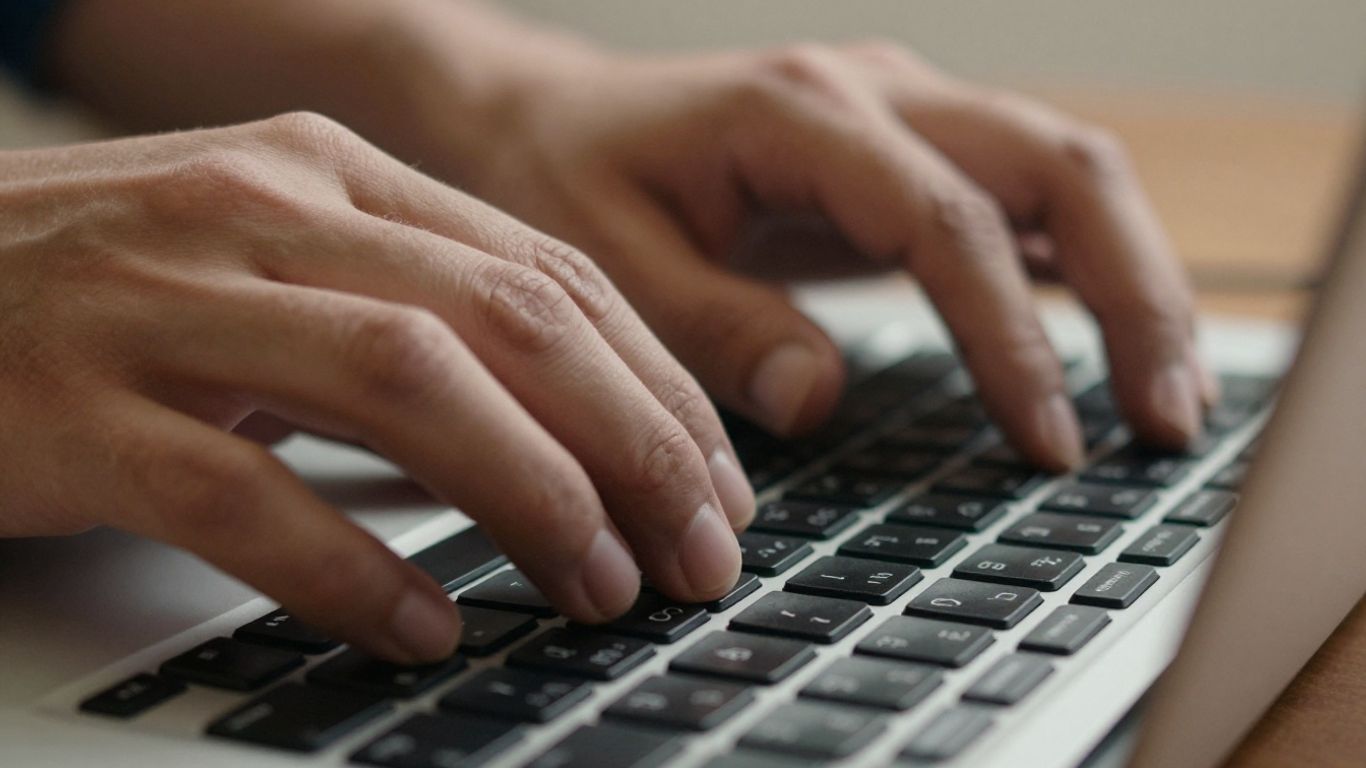 Gebrauchte Laptop-Tastatur mit sichtbaren Abnutzungsspuren.
