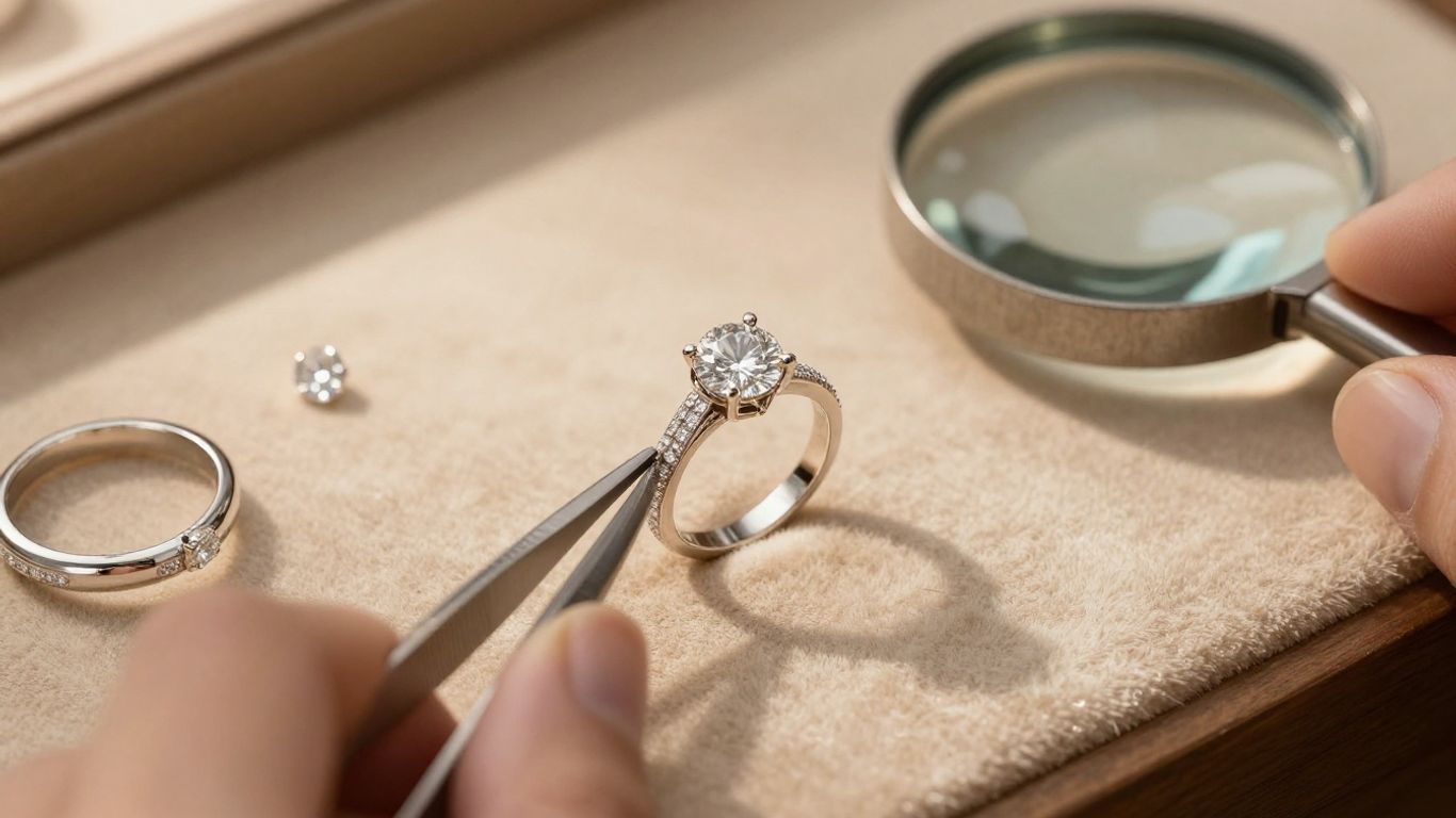Loose diamond and ring setting comparison