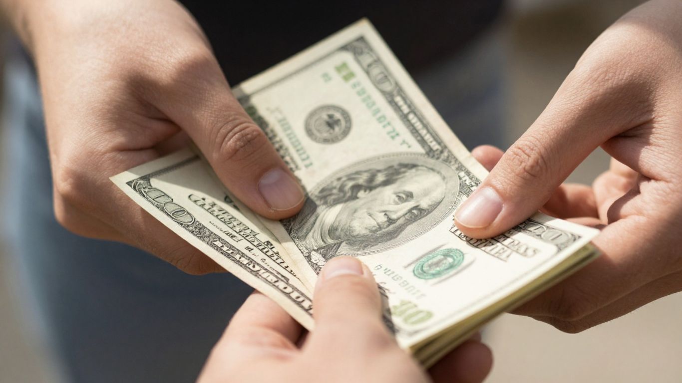 Hands counting money, symbolizing business costs.