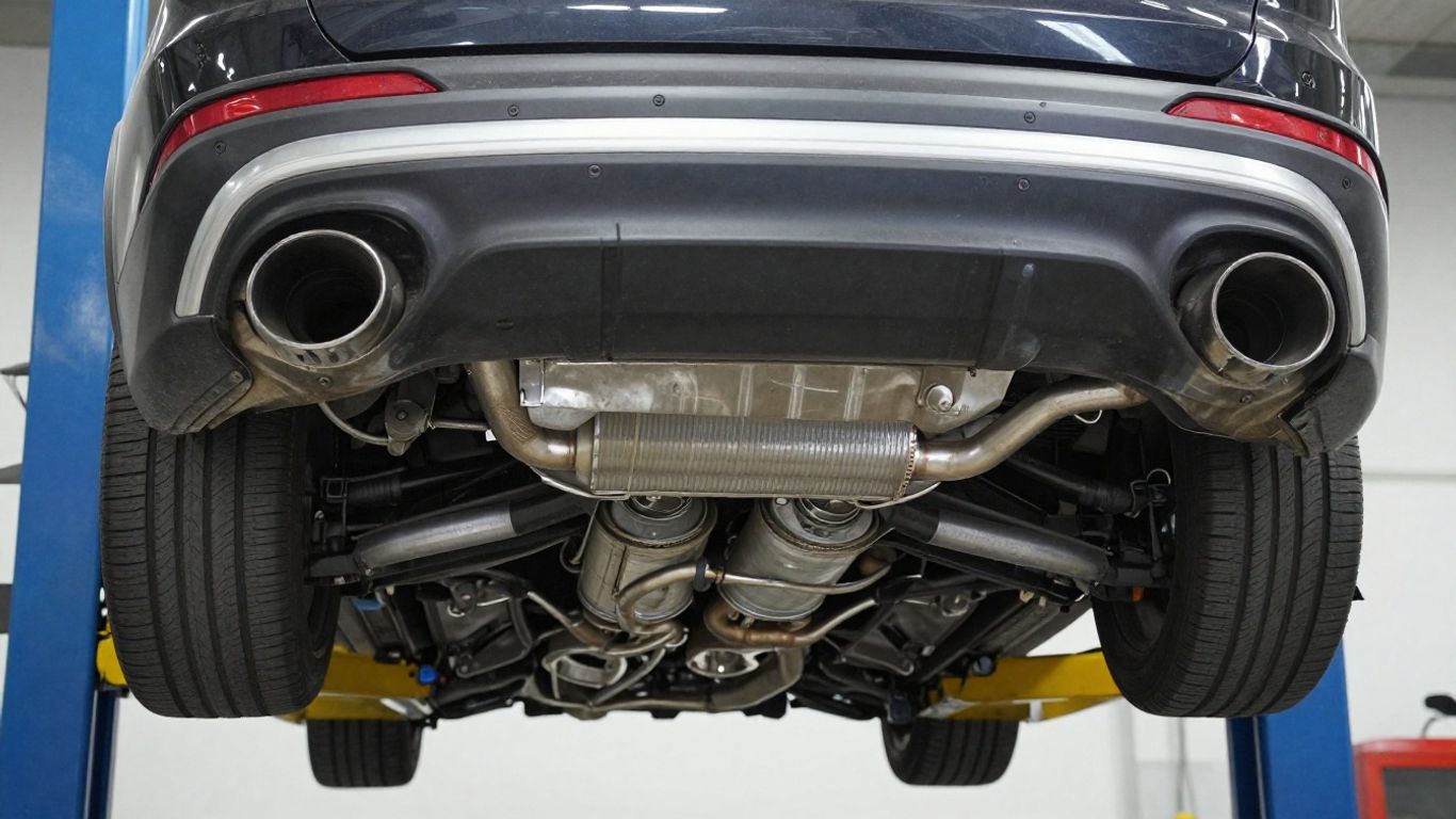 Diesel SUV exhaust system inspection