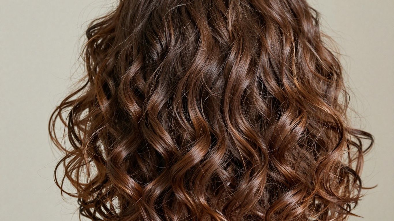 Hydrated mixed hair in dry weather, looking shiny and defined.