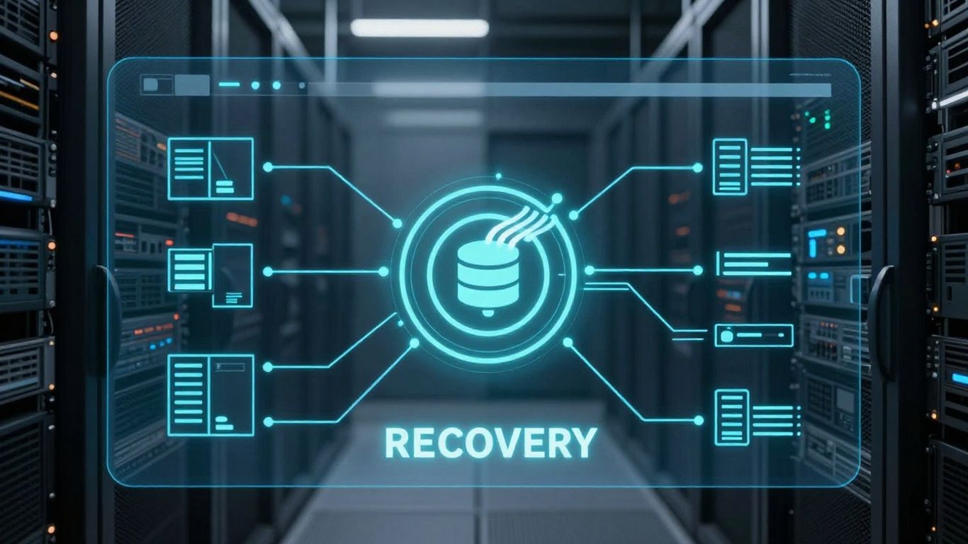 Proceso de recuperación de datos en una base de datos.