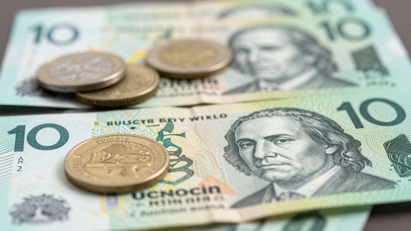 Australian dollars and financial market imagery